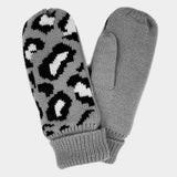Leopard Patterned Mitten Fleece Lining Gloves - Madeline Love - Flyclothing LLC