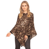 Leopard Patterned Poncho Ruana - Madeline Love - Flyclothing LLC