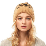 Leopard Print Beanie Hat Leopard Pattern Winter Hat - Madeline Love - Flyclothing LLC