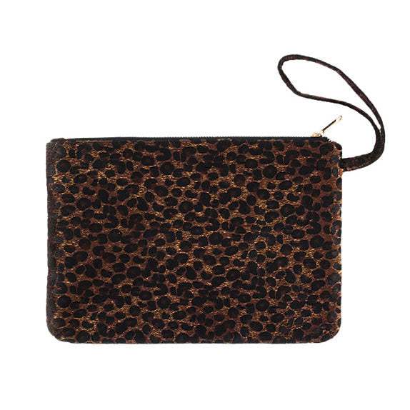 Leopard Print Large Pouch Clutch Bag - Madeline Love - Flyclothing LLC