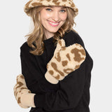Leopard Teddy Pop-Top Mitten Gloves - Madeline Love - Flyclothing LLC