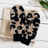 Leopard Teddy Pop-Top Mitten Gloves - Madeline Love - Flyclothing LLC