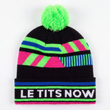 The Steep & Deep | Black and Neon Ski Beanie - Shinesty - Flyclothing LLC