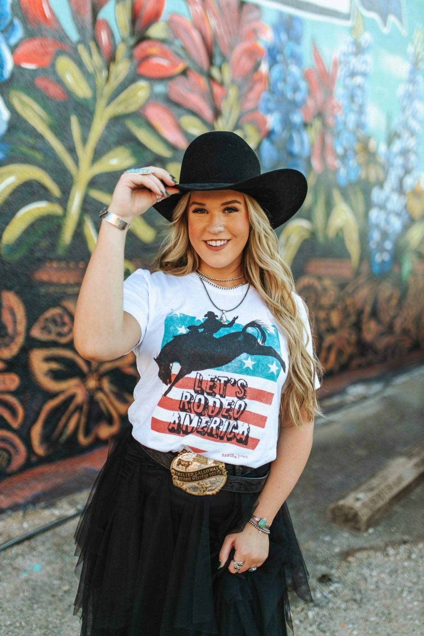 Let's Rodeo America Graphic Tee - Wild Junkie - Flyclothing LLC