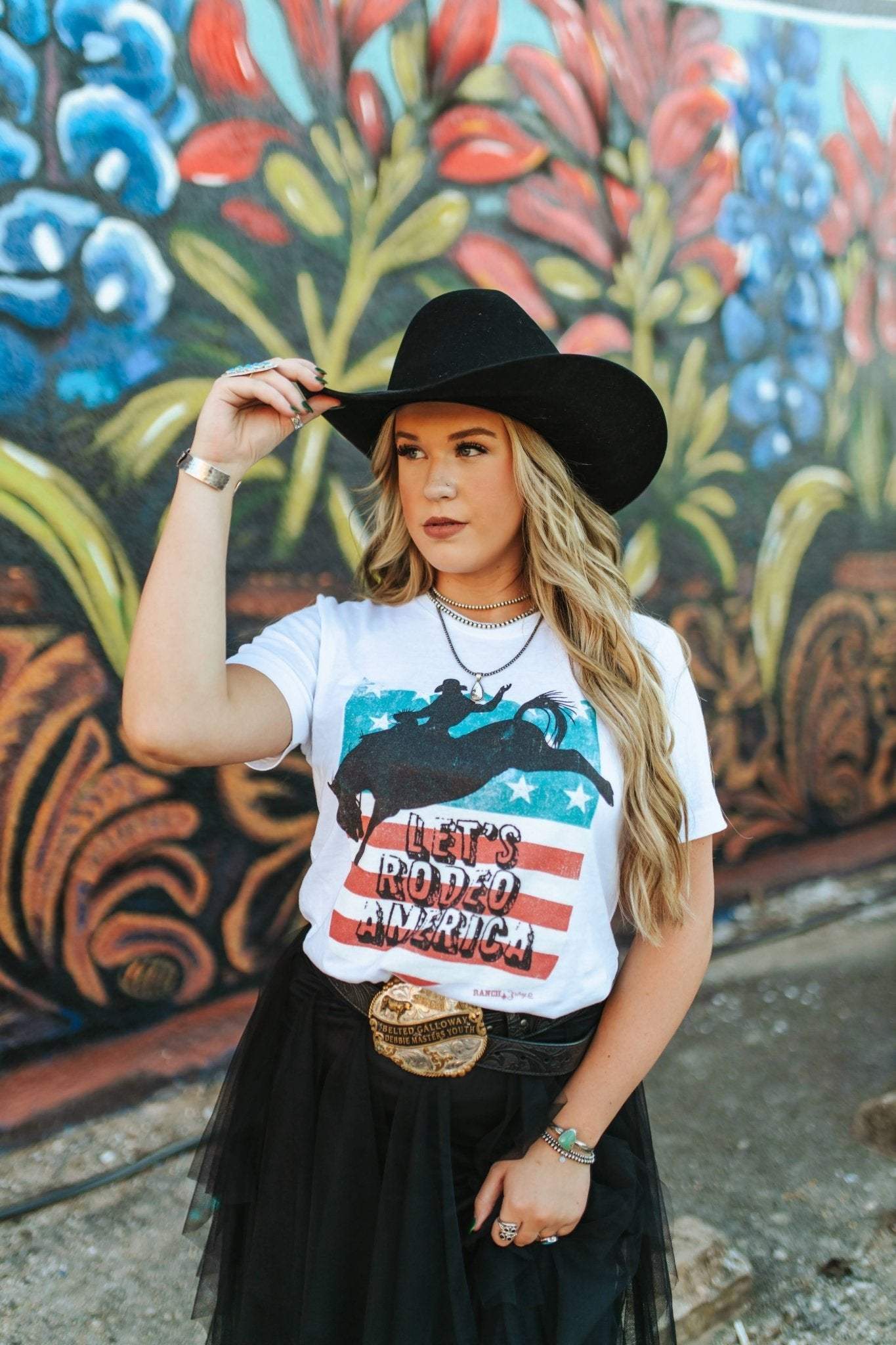 Let's Rodeo America Graphic Tee - Wild Junkie - Flyclothing LLC