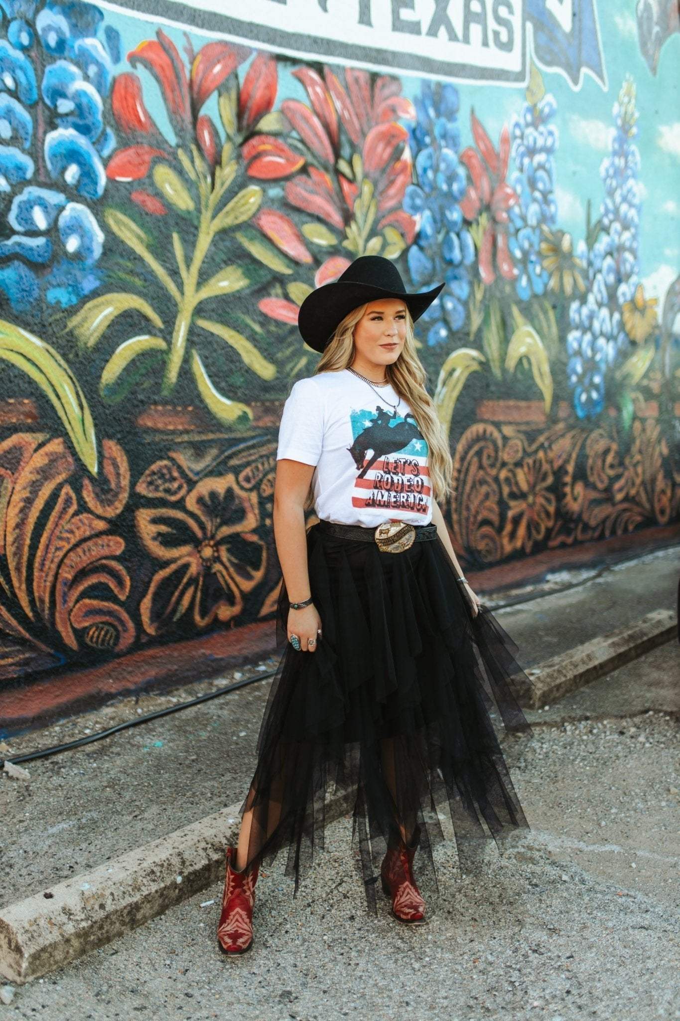 Let's Rodeo America Graphic Tee - Wild Junkie - Flyclothing LLC
