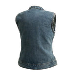 Lexy Women's Motorcycle Denim Vest - First Manufacturing Company - Flyclothing LLC