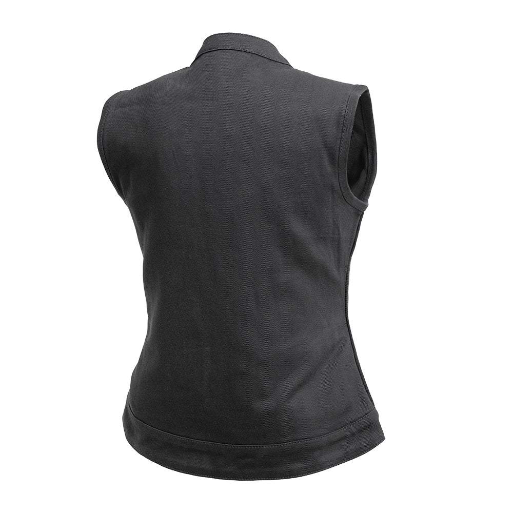 Lexy Women's Motorcycle Twill Vest - First Manufacturing Company - Flyclothing LLC