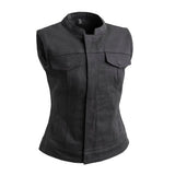 Lexy Women's Motorcycle Twill Vest - First Manufacturing Company - Flyclothing LLC
