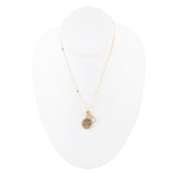 Libra - Zodiac White Moonstone Golden Charm Necklace