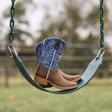 Durango Big Kids Shyloh Western Boot Driftwood / Lapis Blue
