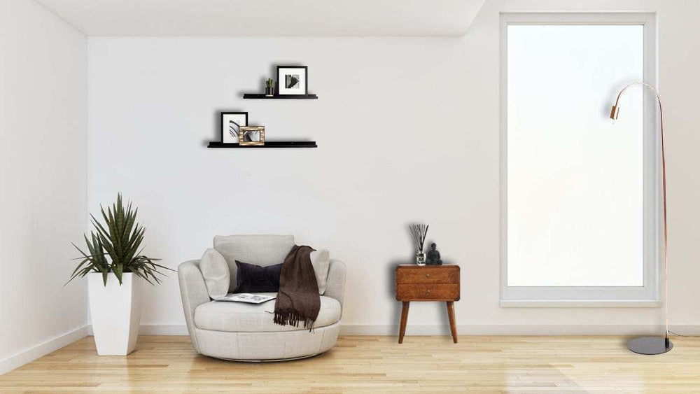 Curved Chestnut Bedside - Artisan Furniture - Flyclothing LLC