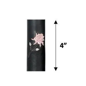 Hair Gloves Black & Pink with pink rose - Unik Just for Bikers - Flyclothing LLC