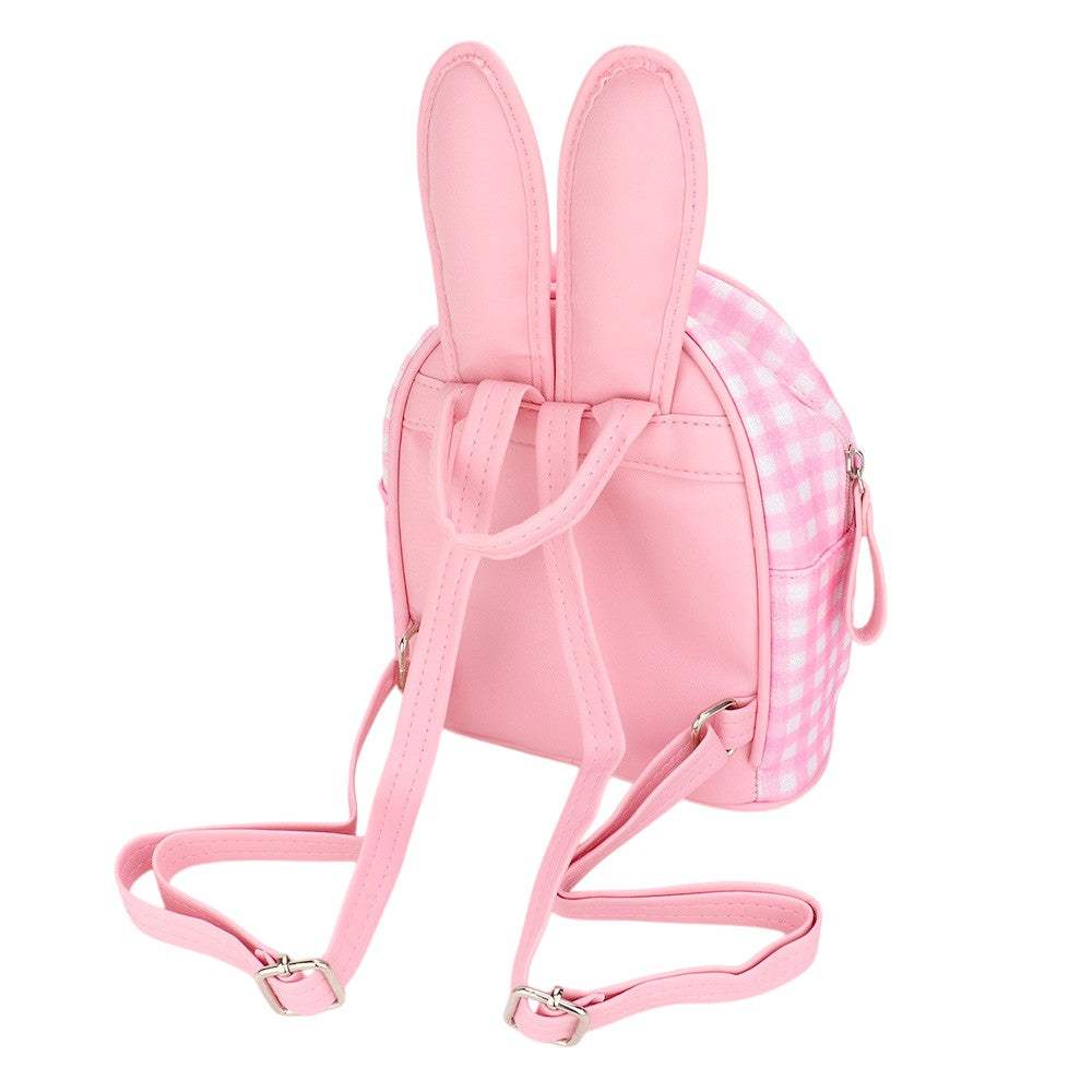 Glittered Check Patterned Bunny Mini Backpack Bag - Madeline Love - Flyclothing LLC