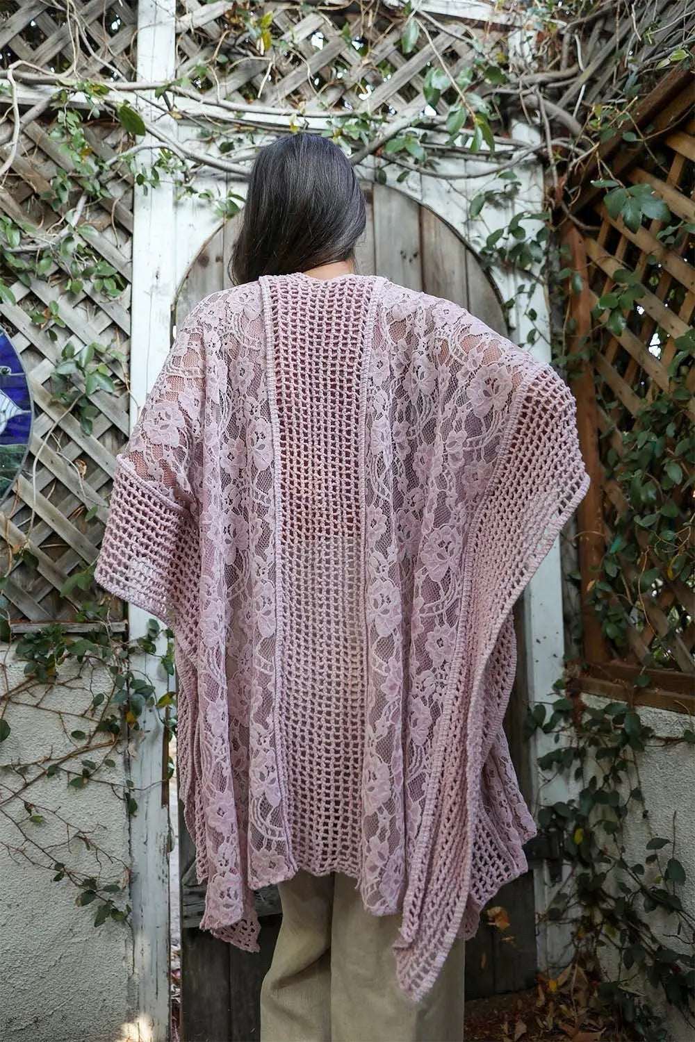 Open Front Floral Knit Kimono – Casual Elegance - Boho Clothing and Accessories - Flyclothing LLC