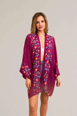 Ethereal Anemone Kimono – Elegant Floral Embroidery
