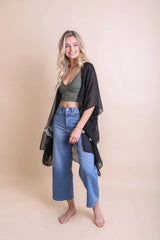 Chic Embroidered Kimono – Sophisticated Floral Design
