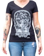Black Market Art Company Lil Medusa Women's V-Neck T-Shirt