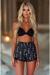 Daisy Corsets LIMITED EDITION Black & White Gothic Skull Print Bloomers - Daisy Corsets