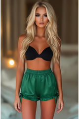 Daisy Corsets LIMITED EDITION Dark Green Satin Bloomers - Daisy Corsets