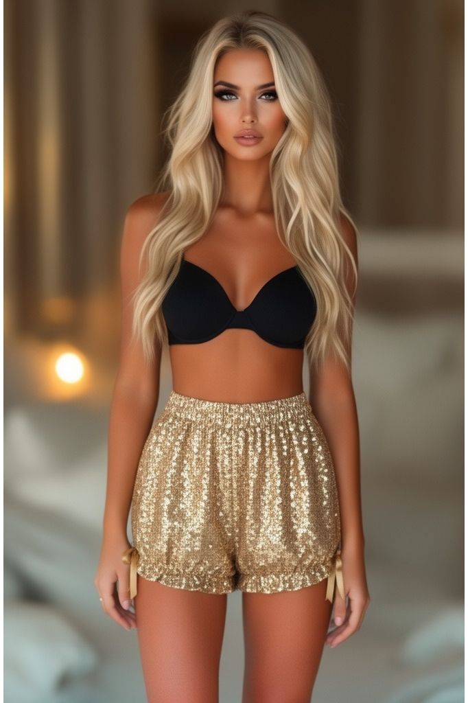 Daisy Corsets LIMITED EDITION Gold Sequin Bloomers - Daisy Corsets