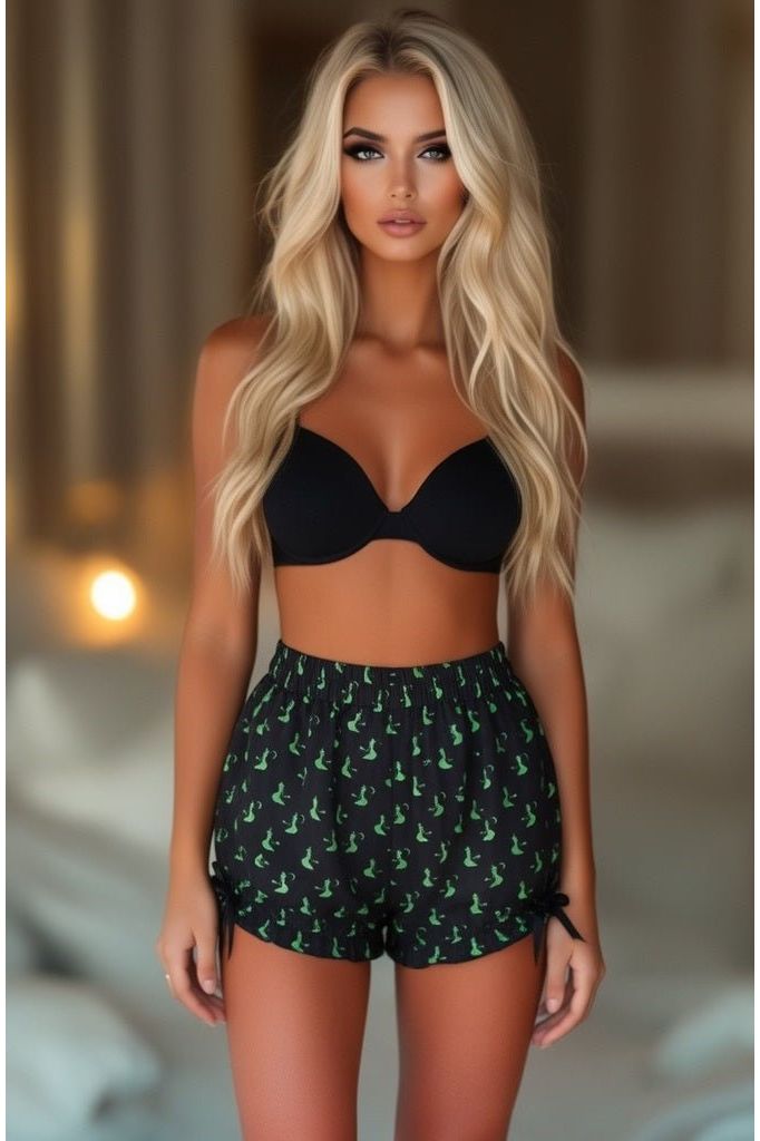 Daisy Corsets LIMITED EDITION Green Witches Crepe Bloomers - Daisy Corsets