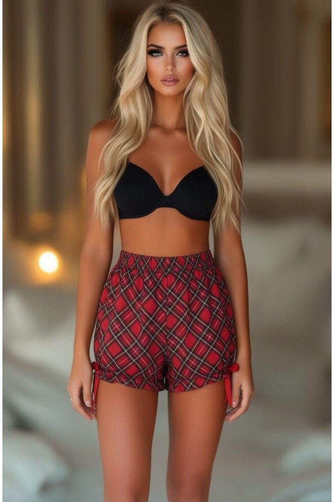 Daisy Corsets LIMITED EDITION Red Plaid Crepe Bloomers - Daisy Corsets