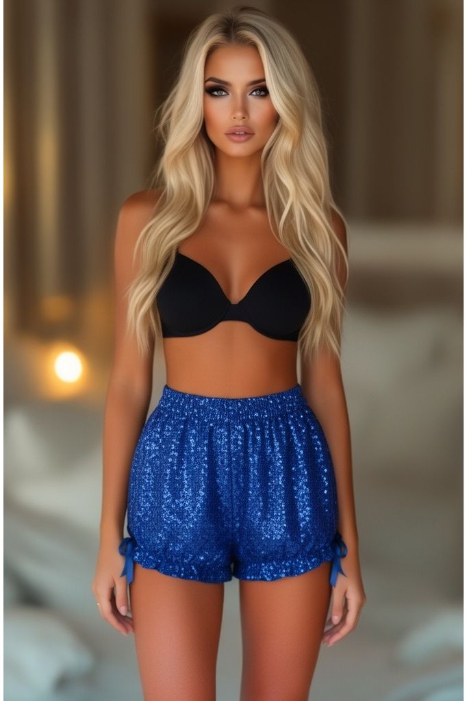 Daisy Corsets LIMITED EDITION Royal Blue Sequin Bloomers - Daisy Corsets