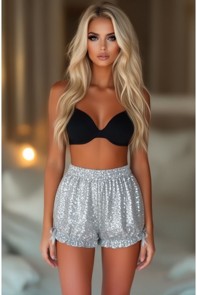 Daisy Corsets LIMITED EDITION Silver Sequin Bloomers - Daisy Corsets