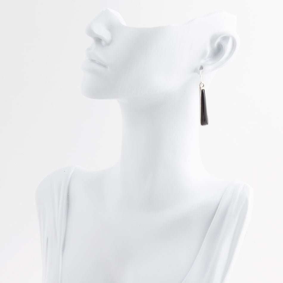 Line Black Onyx Sterling Silver Drop Earrings - Barse Jewelry - Flyclothing LLC
