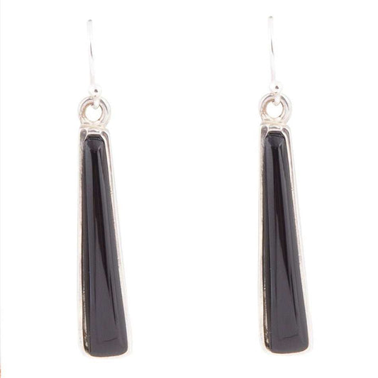 Line Black Onyx Sterling Silver Drop Earrings - Barse Jewelry - Flyclothing LLC