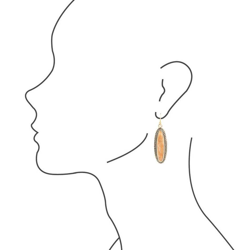 Linear Orange Coral Earring - Barse Jewelry - Flyclothing LLC