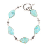 Linked Blue Turquoise and Sterling Silver Bracelet - Barse Jewelry