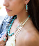 Linked Sterling Blue Turquoise Nugget Necklace - Barse Jewelry - Flyclothing LLC