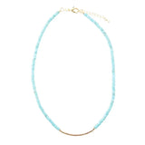 Little Bit Turquoise Golden Bar Necklace - Barse Jewelry - Flyclothing LLC