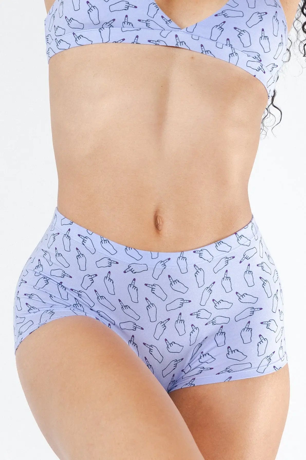 The Little Birdy | Middle Finger Modal Boyshort Underwear - Shinesty - Flyclothing LLC