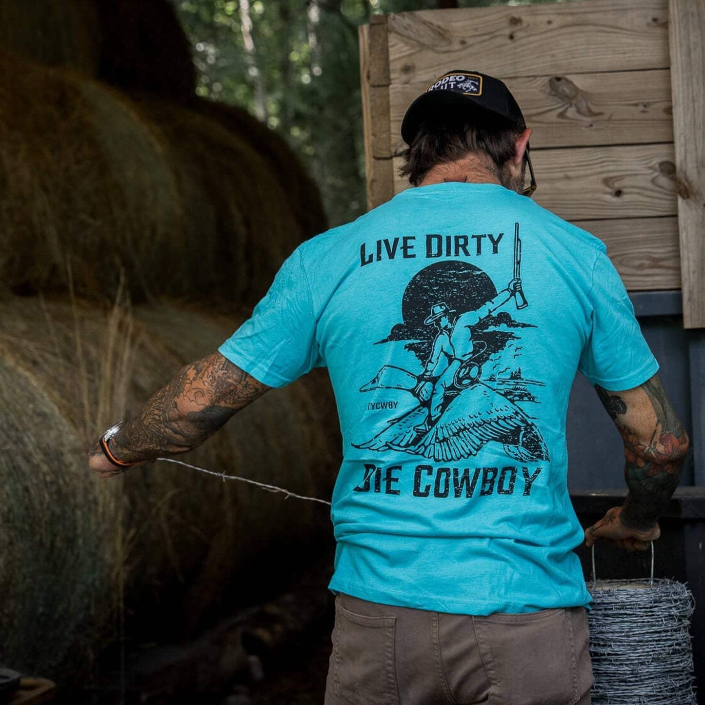 Live Dirty. Die Cowboy Men's T-Shirt - DIRTY COWBOY USA - Flyclothing LLC