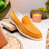 16-621-CGN LIVORNO Sueded Italian Goatskin Loafer Cognac - Zelli Italia - Flyclothing LLC
