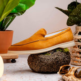 16-621-CGN LIVORNO Sueded Italian Goatskin Loafer Cognac - Zelli Italia - Flyclothing LLC