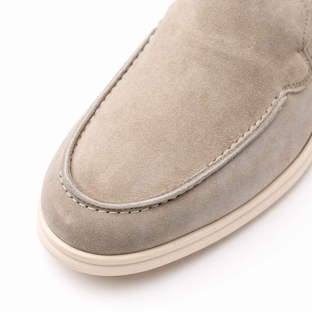 16-621-BON LIVORNO Sueded Italian Goatskin Loafer Bone - Zelli Italia - Flyclothing LLC