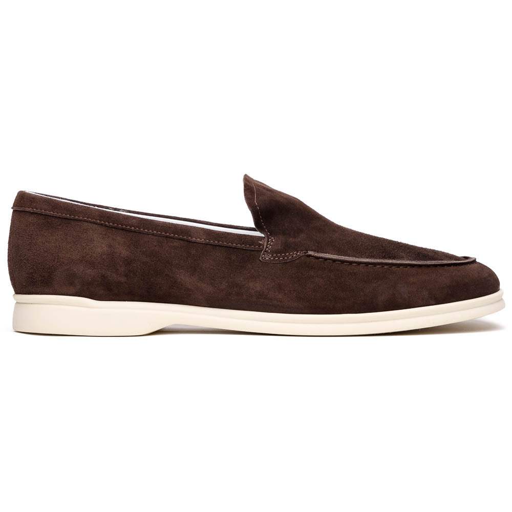 16-621-MOC LIVORNO Sueded Italian Goatskin Loafer Mocha - Zelli Italia - Flyclothing LLC