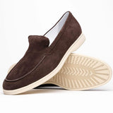 16-621-MOC LIVORNO Sueded Italian Goatskin Loafer Mocha - Zelli Italia - Flyclothing LLC