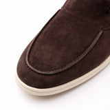 16-621-MOC LIVORNO Sueded Italian Goatskin Loafer Mocha - Zelli Italia - Flyclothing LLC