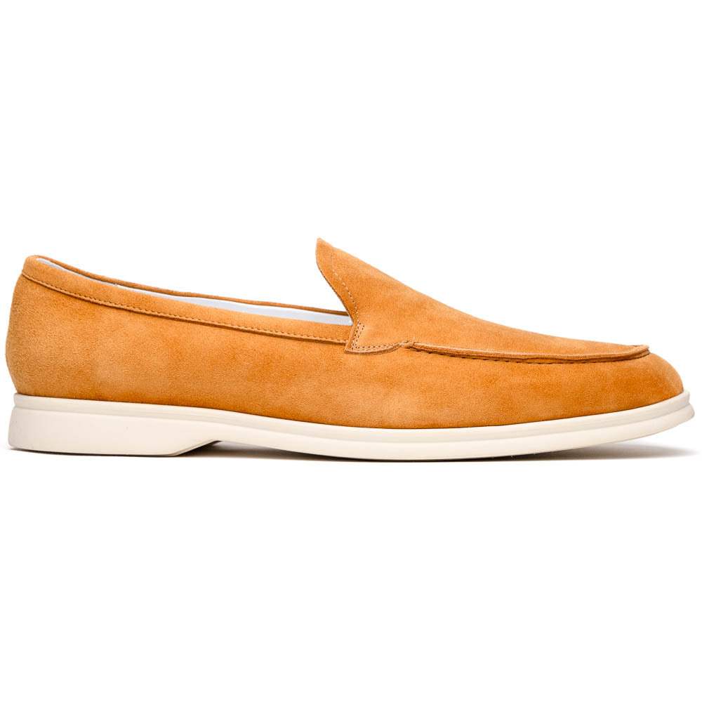 16-621-CGN LIVORNO Sueded Italian Goatskin Loafer Cognac - Zelli Italia - Flyclothing LLC