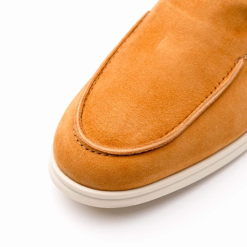16-621-CGN LIVORNO Sueded Italian Goatskin Loafer Cognac - Zelli Italia - Flyclothing LLC