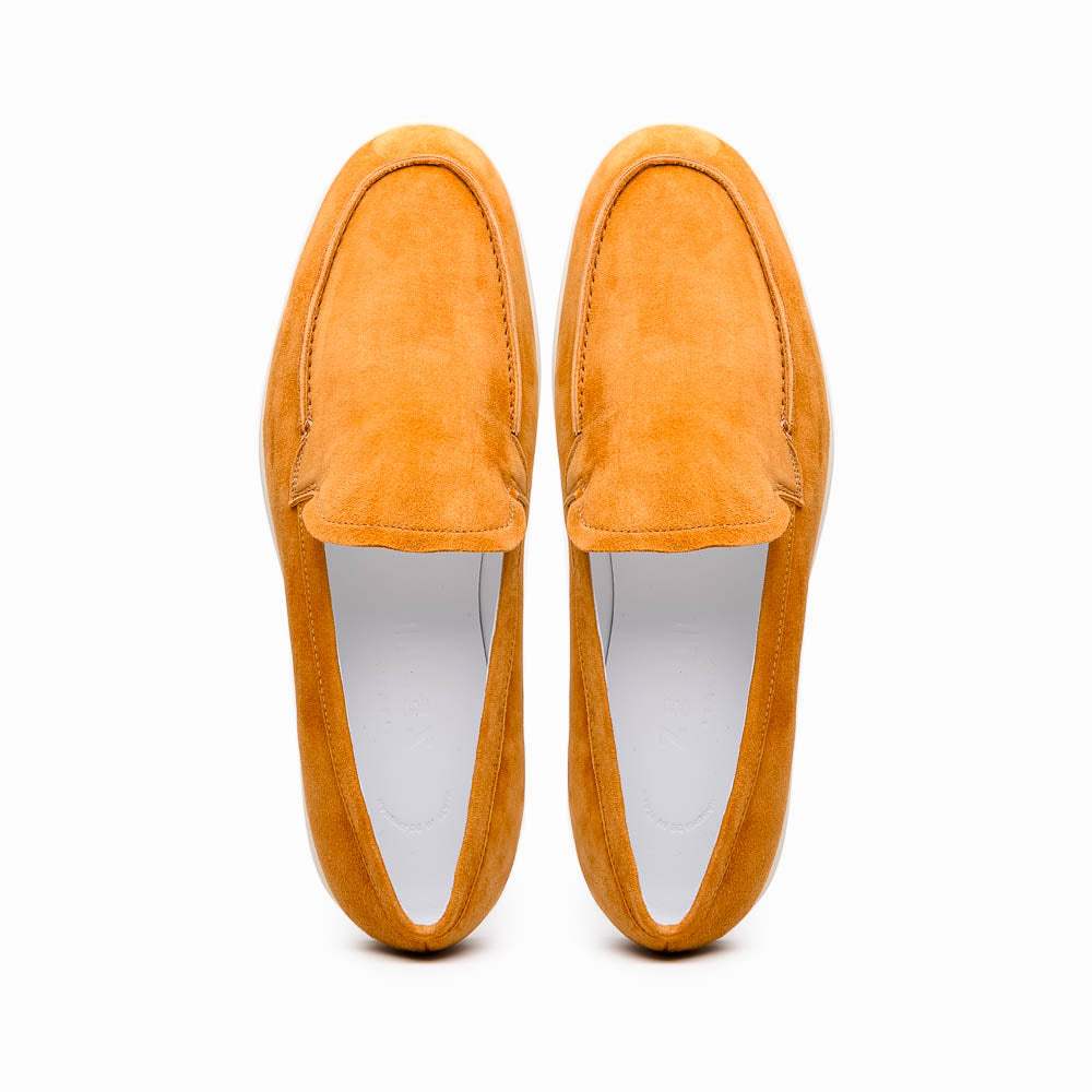 16-621-CGN LIVORNO Sueded Italian Goatskin Loafer Cognac - Zelli Italia - Flyclothing LLC