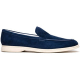 16-621-NVY LIVORNO Sueded Italian Goatskin Loafer Navy - Zelli Italia - Flyclothing LLC