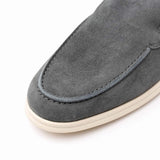 16-621-GRY LIVORNO Sueded Italian Goatskin Loafer Grey - Zelli Italia - Flyclothing LLC