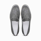 16-621-GRY LIVORNO Sueded Italian Goatskin Loafer Grey - Zelli Italia - Flyclothing LLC