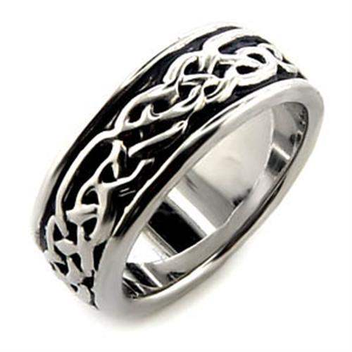 LO014 - Rhodium Brass Ring with No Stone - Alamode - Flyclothing LLC